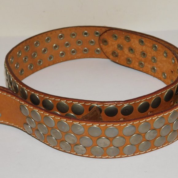 Nancy Heller Studded Leather Belt Size S 26-30 Made In Italy main image 4